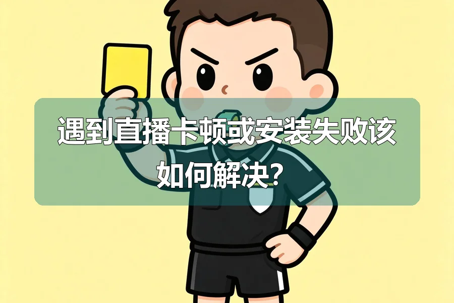 遇到直播卡顿或安装失败该如何解决?